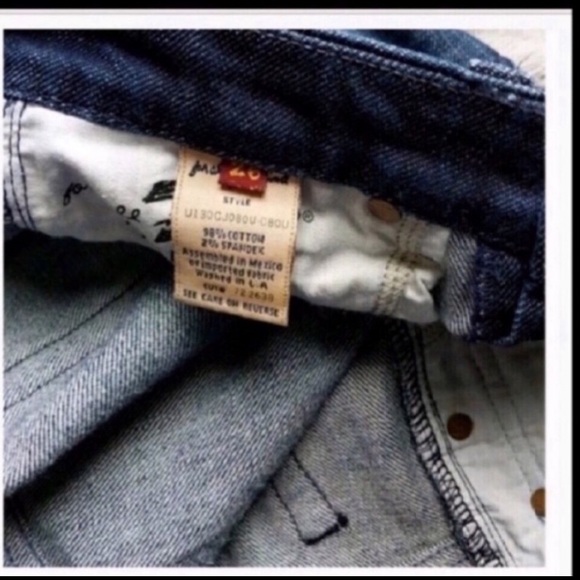 7 for All Mankind white & blue A pocket Jeans - Picture 4 of 6